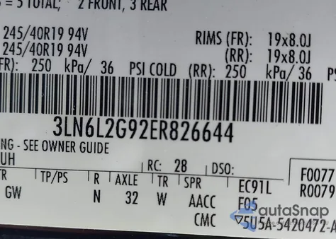 2014 Lincoln Mkz из США, поврежденный, VIN 3LN6L2G92ER826644